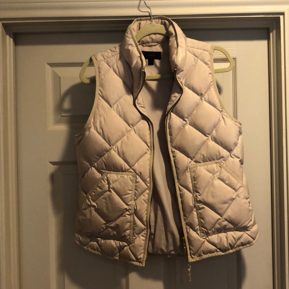 J. Crew Cream Puffer Vest